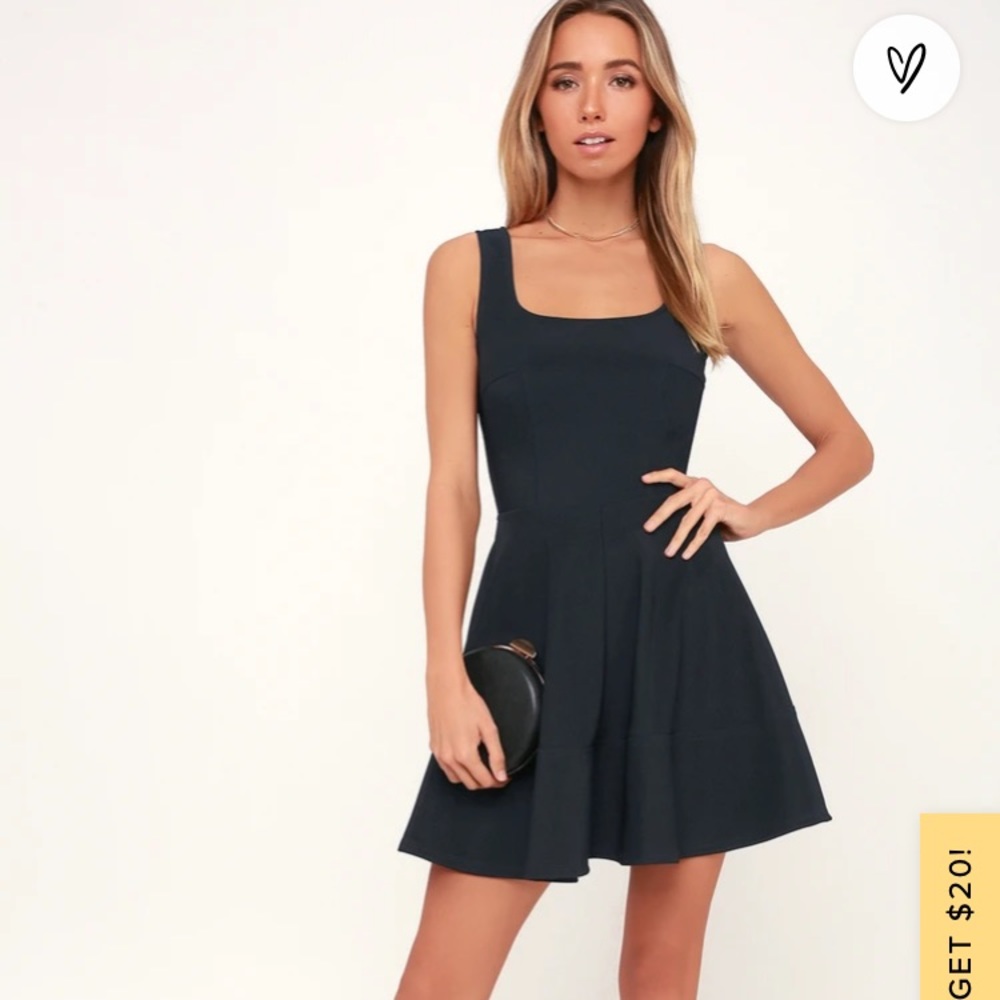 Lulus home before daylight dress - navy - xs